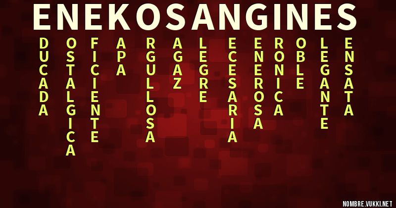 Acróstico eneko sangines