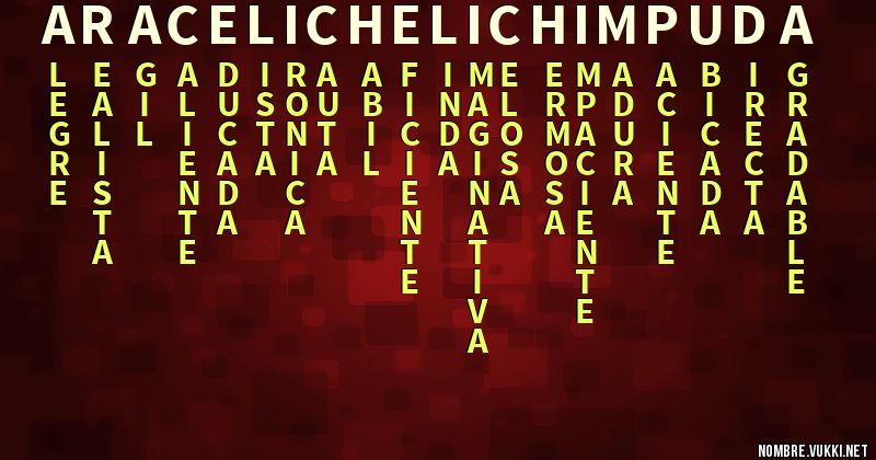 Acróstico araceli   cheli    chimpuda