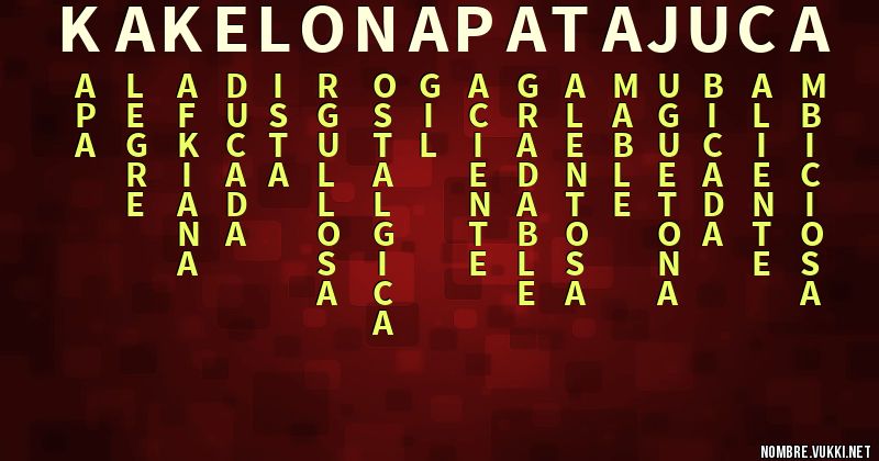 Acróstico kakelona pata juca