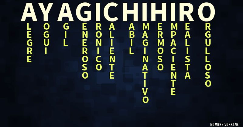 Acróstico ayagi chihiro