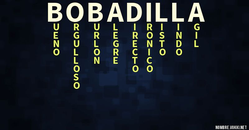 Acróstico bobadilla