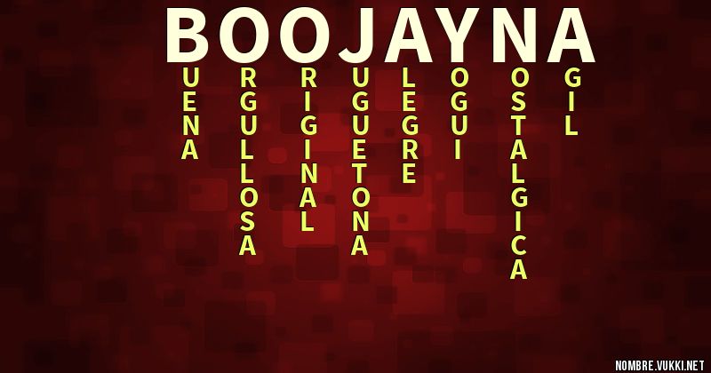 Acróstico boojayna