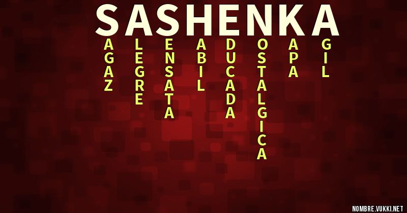 Acróstico sashenka