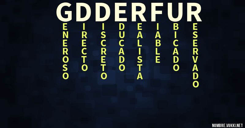 Acróstico gdderfur