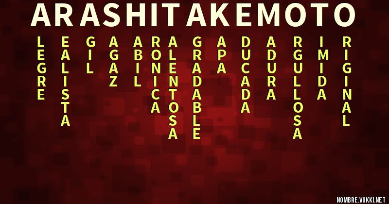 Acróstico arashi takemoto