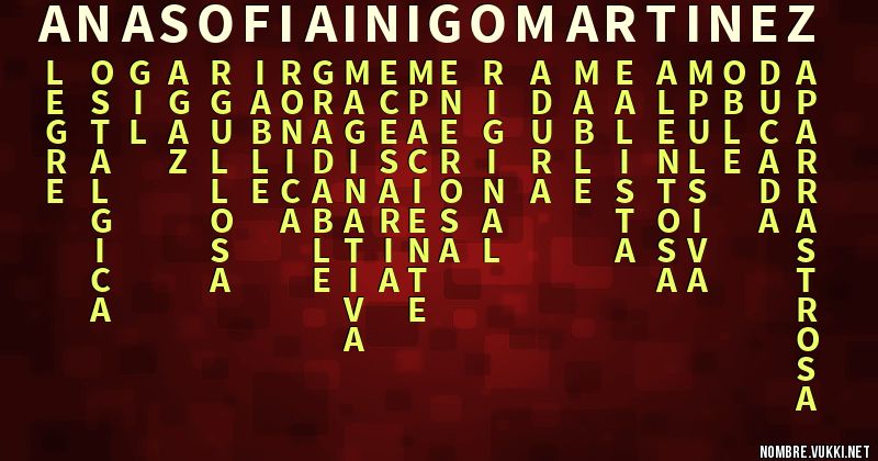 Acróstico ana sofia iñigo martínez