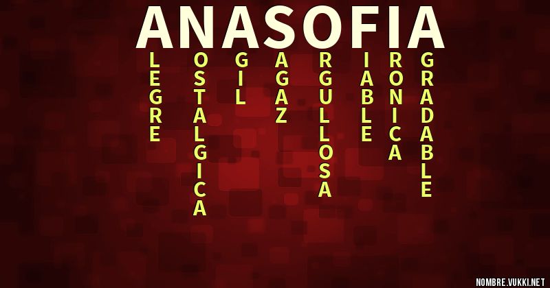 Acróstico ana sofía