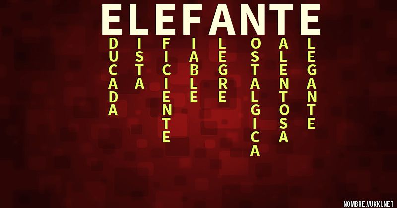 Acróstico elefante