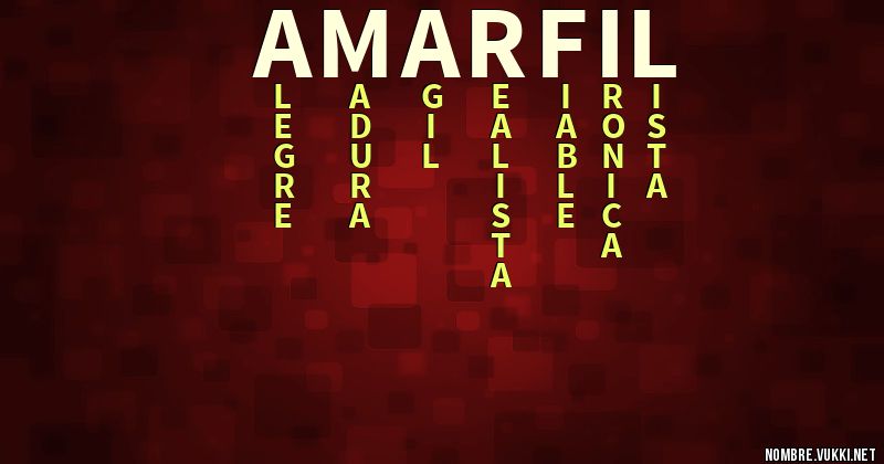 Acróstico amarfil