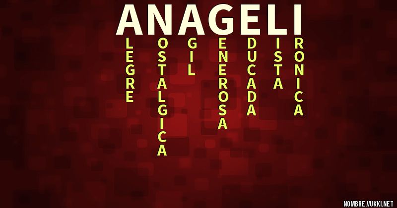 Acróstico anageli