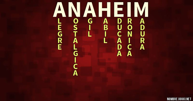 Acróstico anaheim