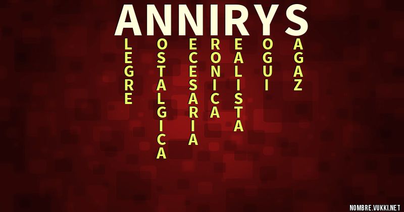 Acróstico annirys