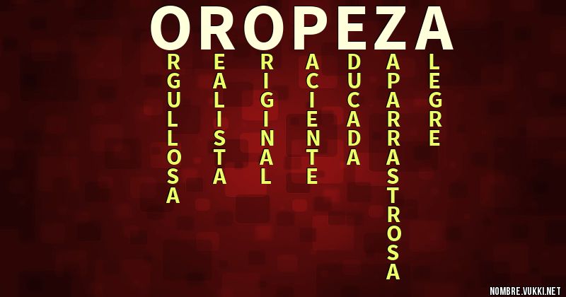 Acróstico oropeza