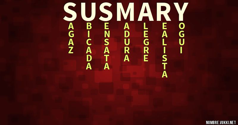 Acróstico susmary