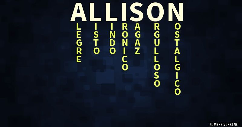 Acróstico allison