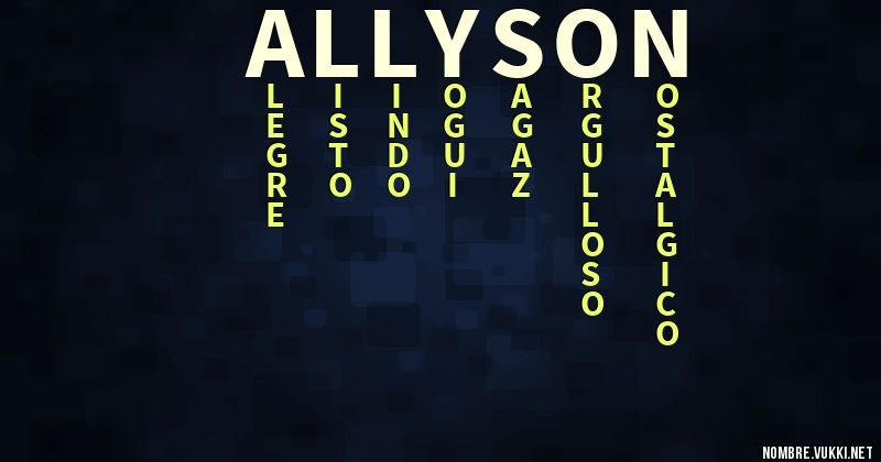 Acróstico allyson
