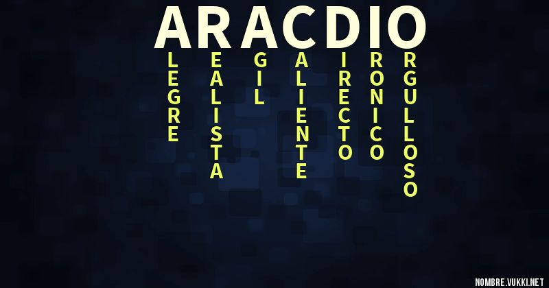 Acróstico aracdio