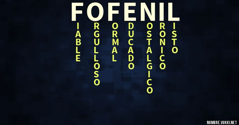 Acróstico fofenil