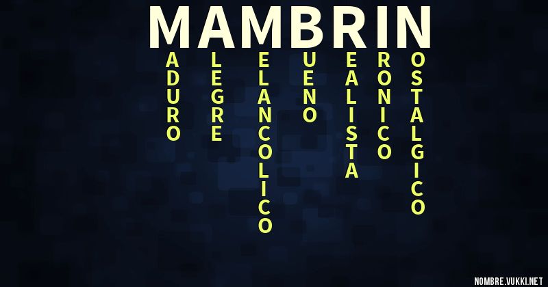Acróstico mambrin