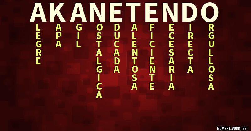 Acróstico akane tendo