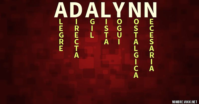 Acróstico adalynn