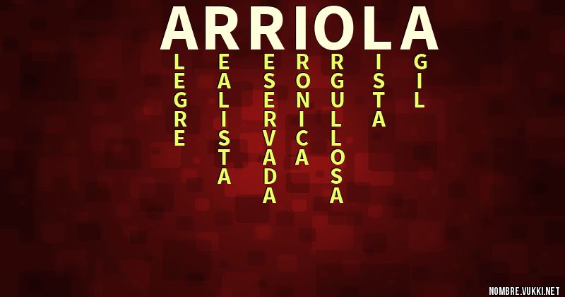 Acróstico arriola