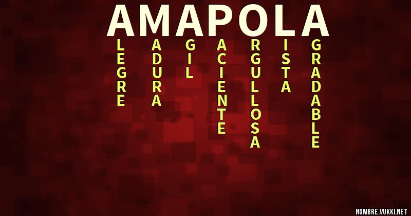 Acróstico amapola