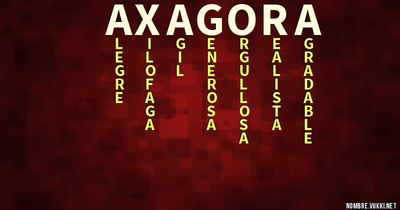 Acróstico axagora