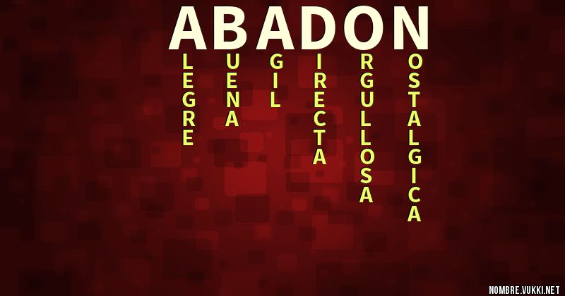 Acróstico abadon