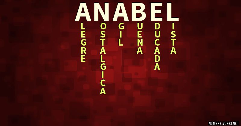 Acróstico anabel