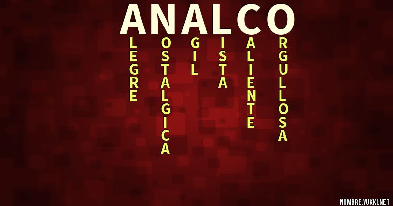 Acróstico analco