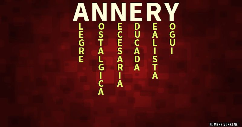 Acróstico annery