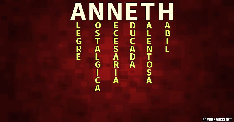 Acróstico anneth