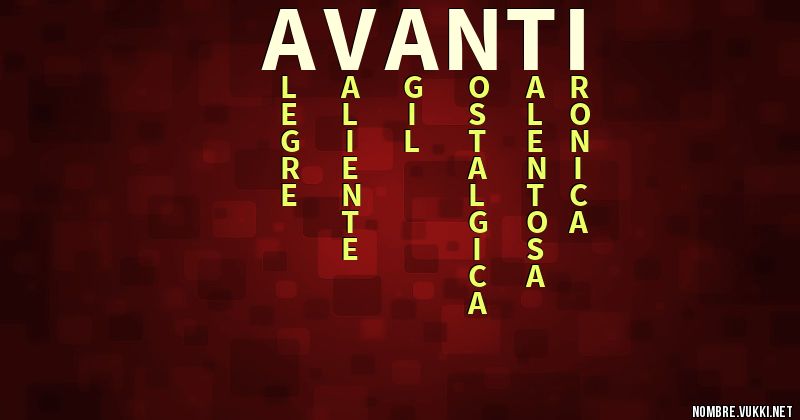 Acróstico avanti