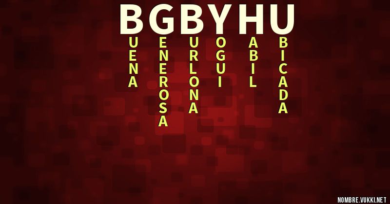 Acróstico bgbyhu