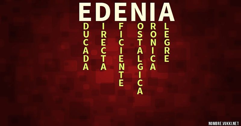 Acróstico edenia
