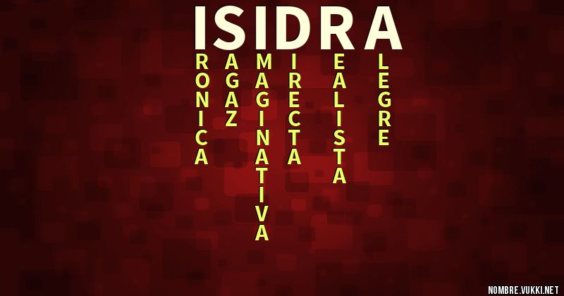 Acróstico isidra