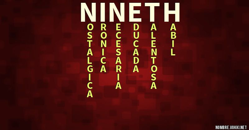 Acróstico nineth