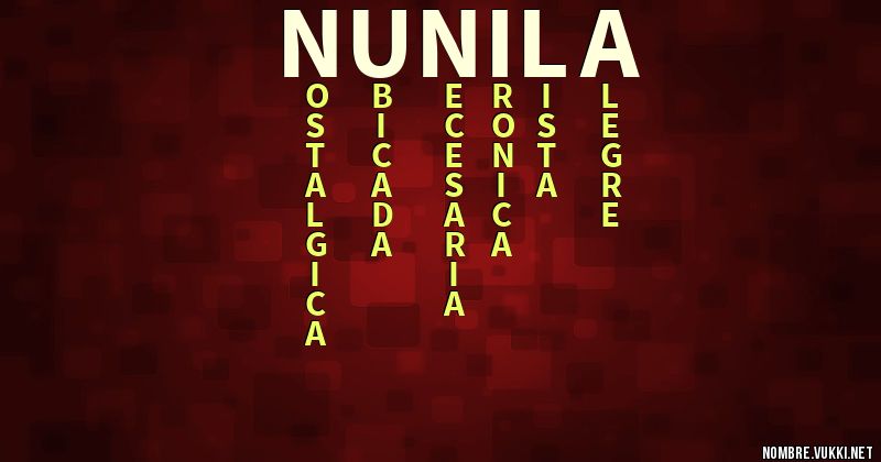 Acróstico nunila