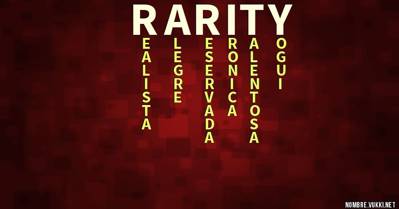 Acróstico rarity