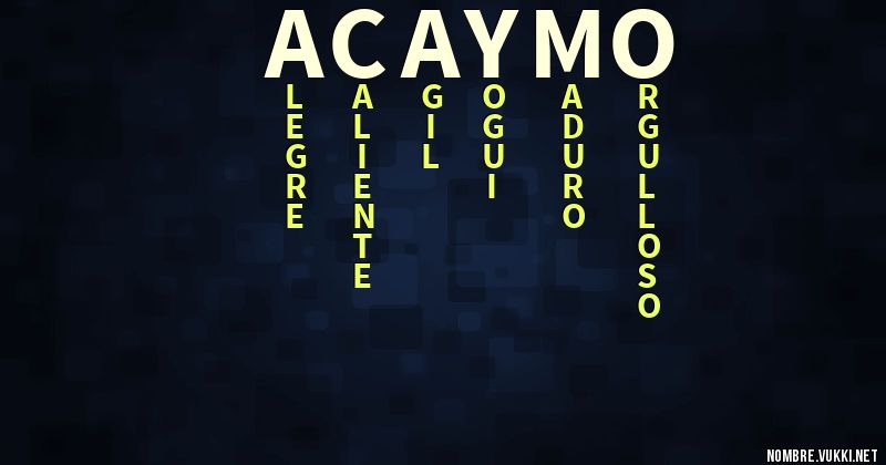 Acróstico acaymo