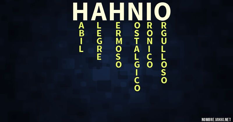Acróstico hahnio