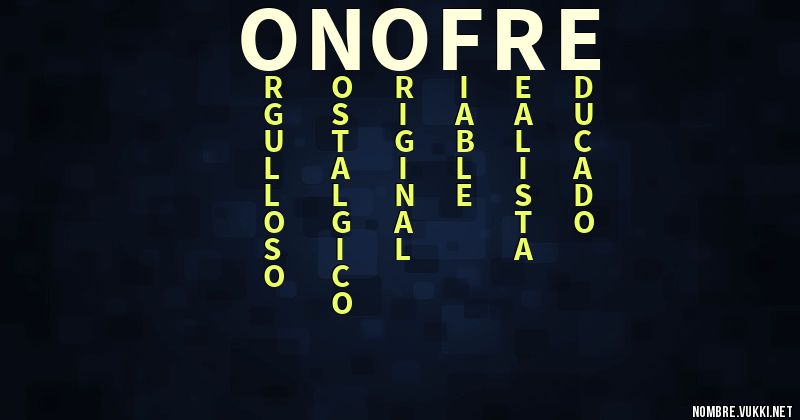 Acróstico onofre