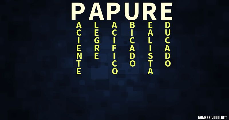 Acróstico papure