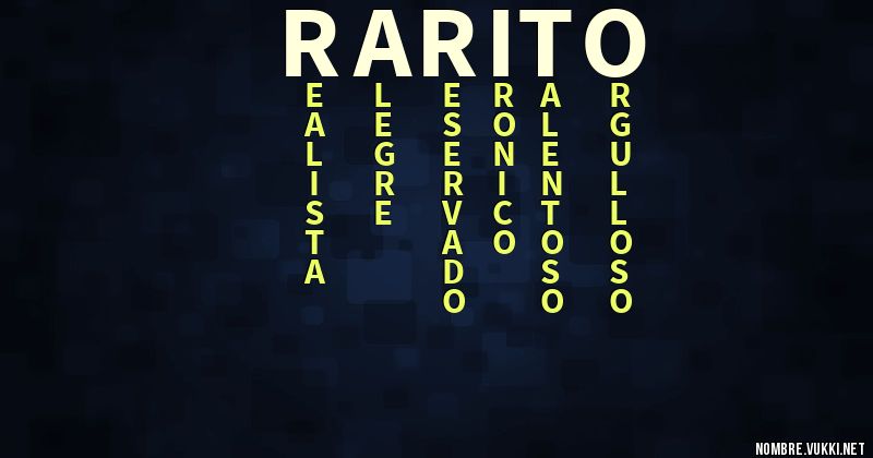 Acróstico rarito