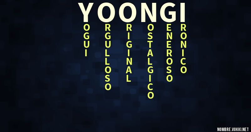 Acróstico yoongi
