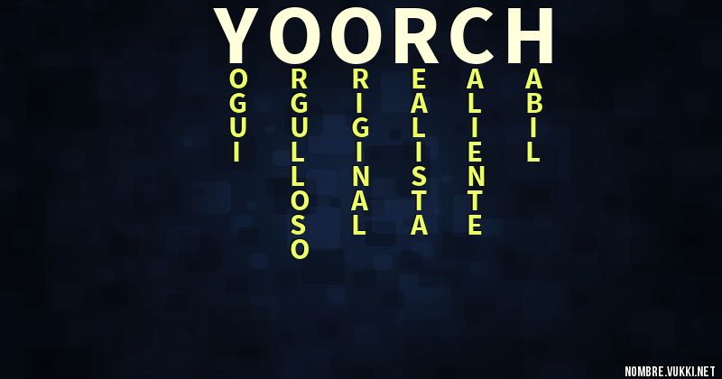 Acróstico yoorch