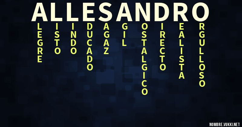 Acróstico allesandro