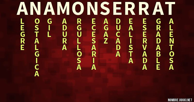Acróstico ana monserrat