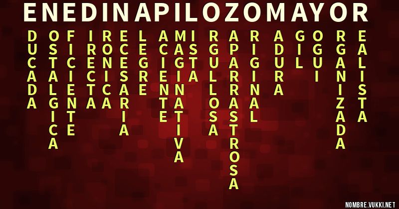 Acróstico enedina pilozo mayor